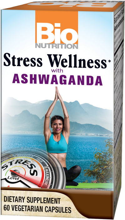 Stress Wellness with Ashwaganda 445 mg 60 veg caps by Bio Nutrition best price