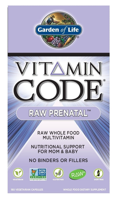 Vitamin Code Raw Prenatal 180 Vegetarian Capsules