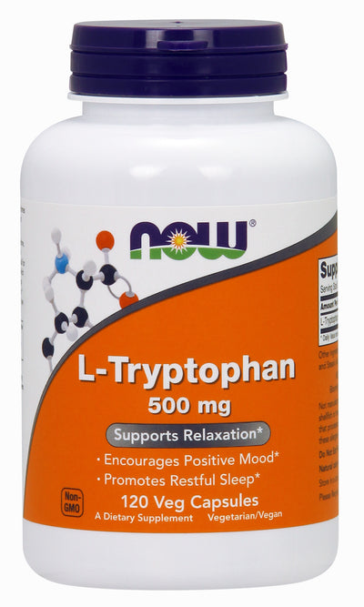 L-Tryptophan 500 mg 120 Veg Capsules | By Now Foods - Best Price